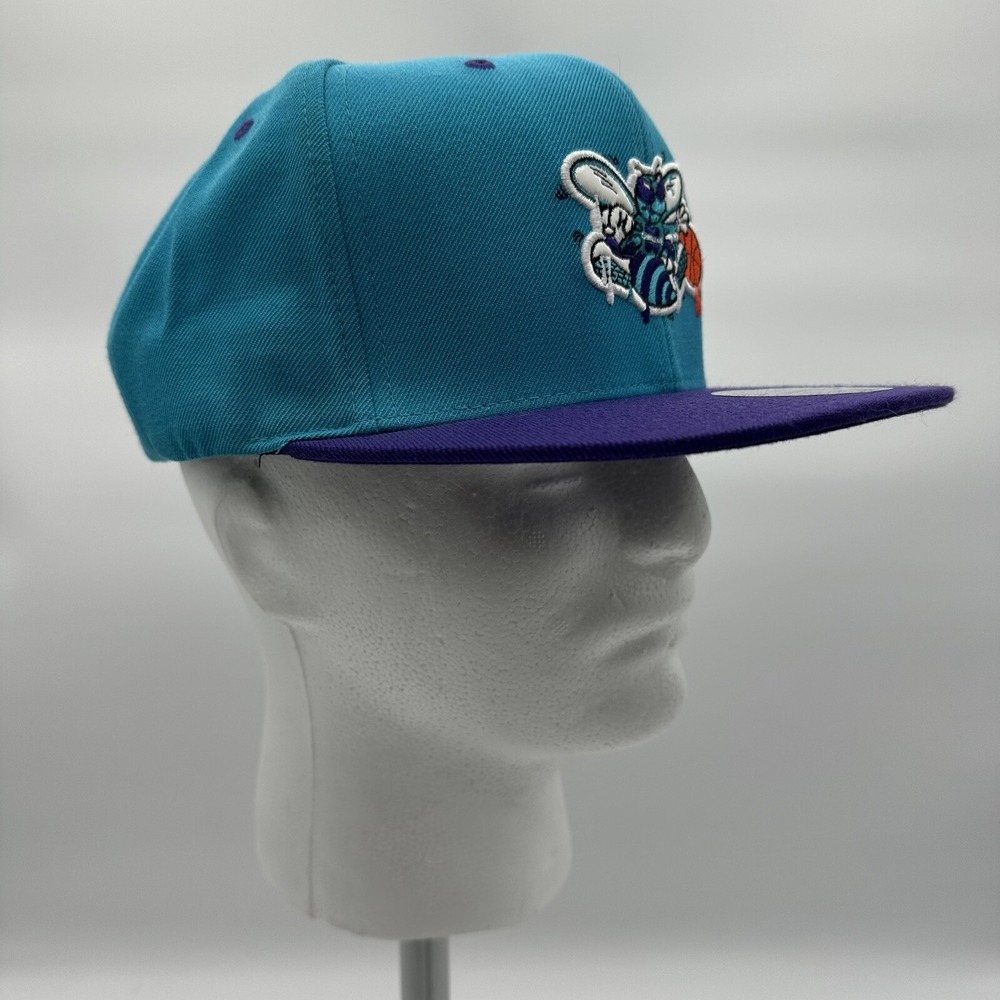 Mitchell & Ness HWC NBA Charlotte Hornets Cap 20977355 Snapback Hat BH780Y OSFM - Picture 4 of 15